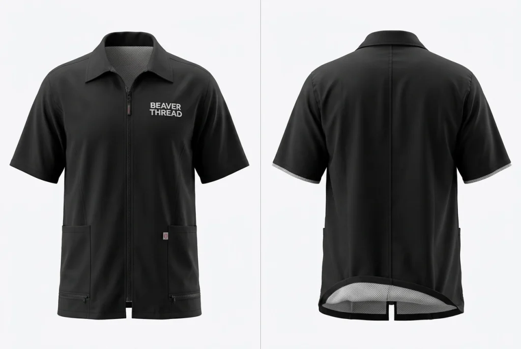 Custom Unisex Barber & Grooming Jacket - Water & Hair Resistant Factory Direct Workwear